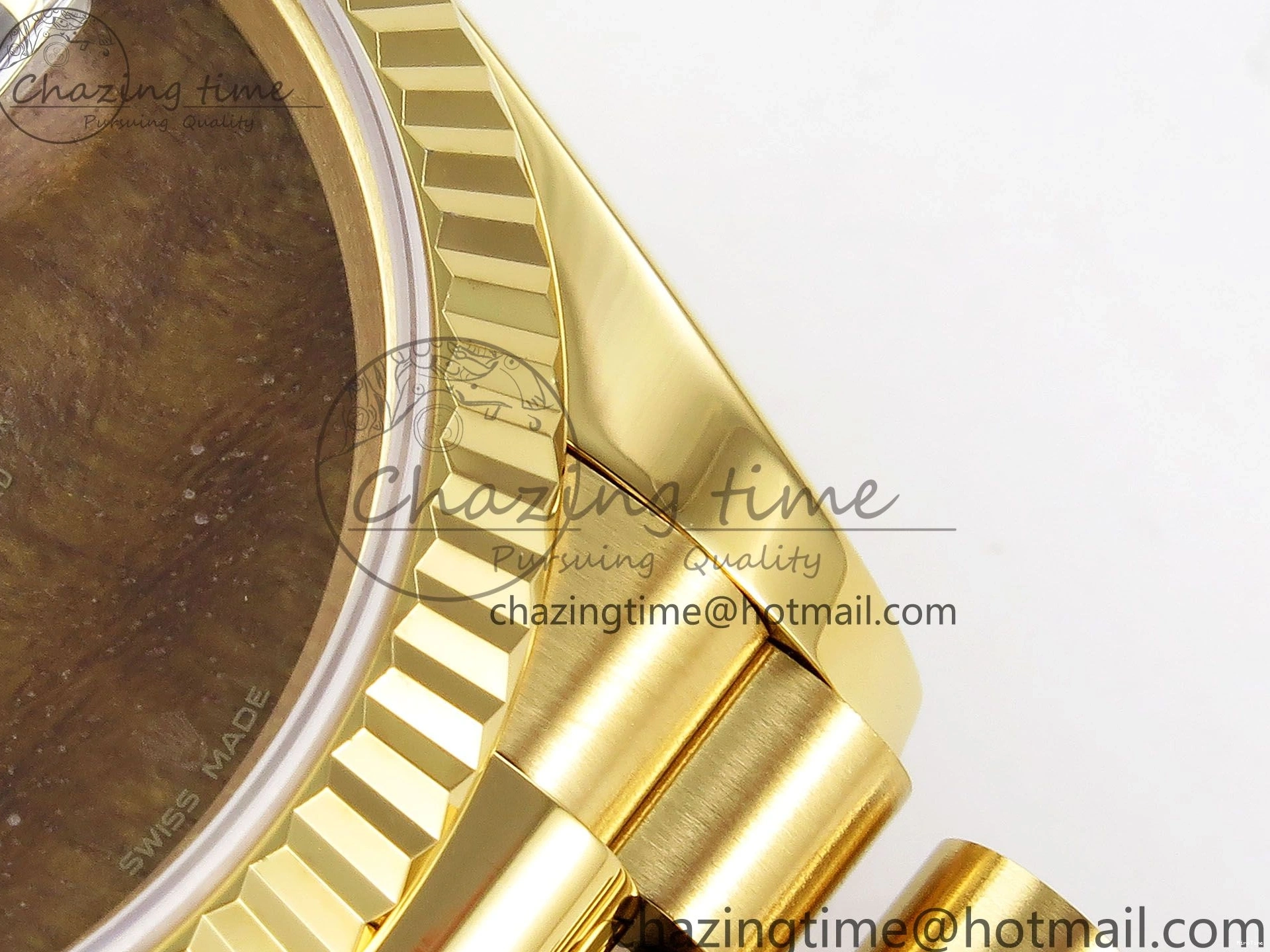 MiroTime 0324 Day Date 36 YG RAF Best Edition Brown Wave Dial on YG Bracelet A Effortless 1383